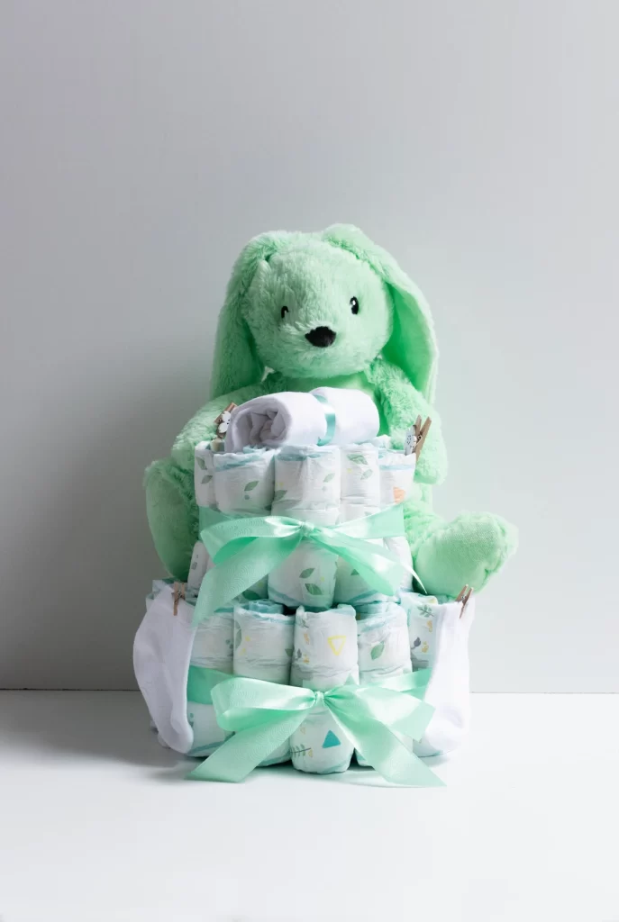 Luiertaart konijn groen