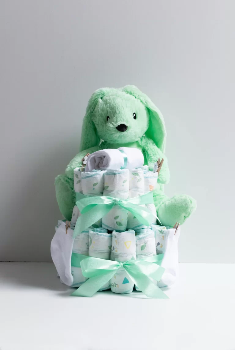 Luiertaart konijn groen